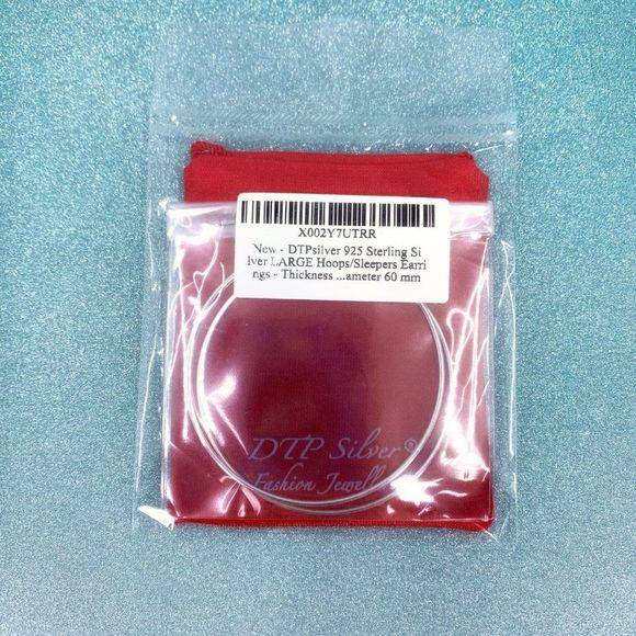 🦋 DJP Silver Jewelry - Large Silver Hoop Earring - 925 Sterling Silver - NWT - Picture 1 of 4